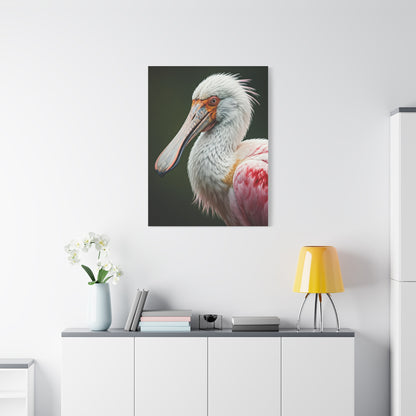 Elegant Pink Pelican Portrait Wall Art & Canvas Prints