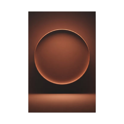 Luminous Bronze Sphere Minimal Wall Art & Canvas Prints