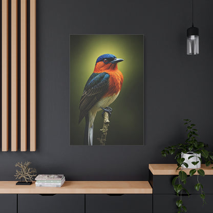 Vibrant Bluebird Perch Wall Art & Canvas Prints