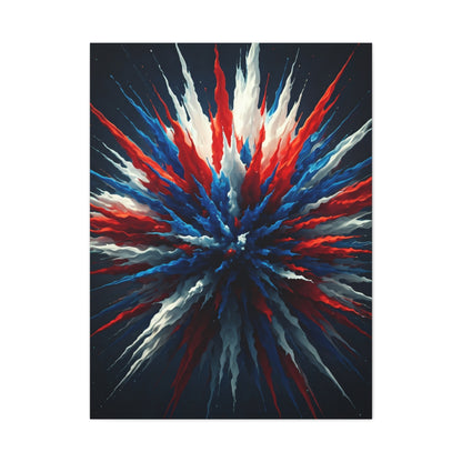 Abstract Patriotic Firework Burst Wall Art & Canvas Prints