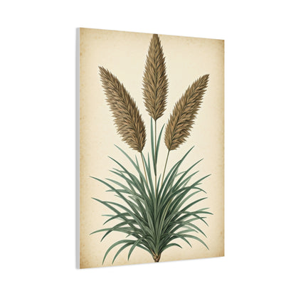 Wild Grass and Seed Heads Illustration Wall Art & Canvas Prints