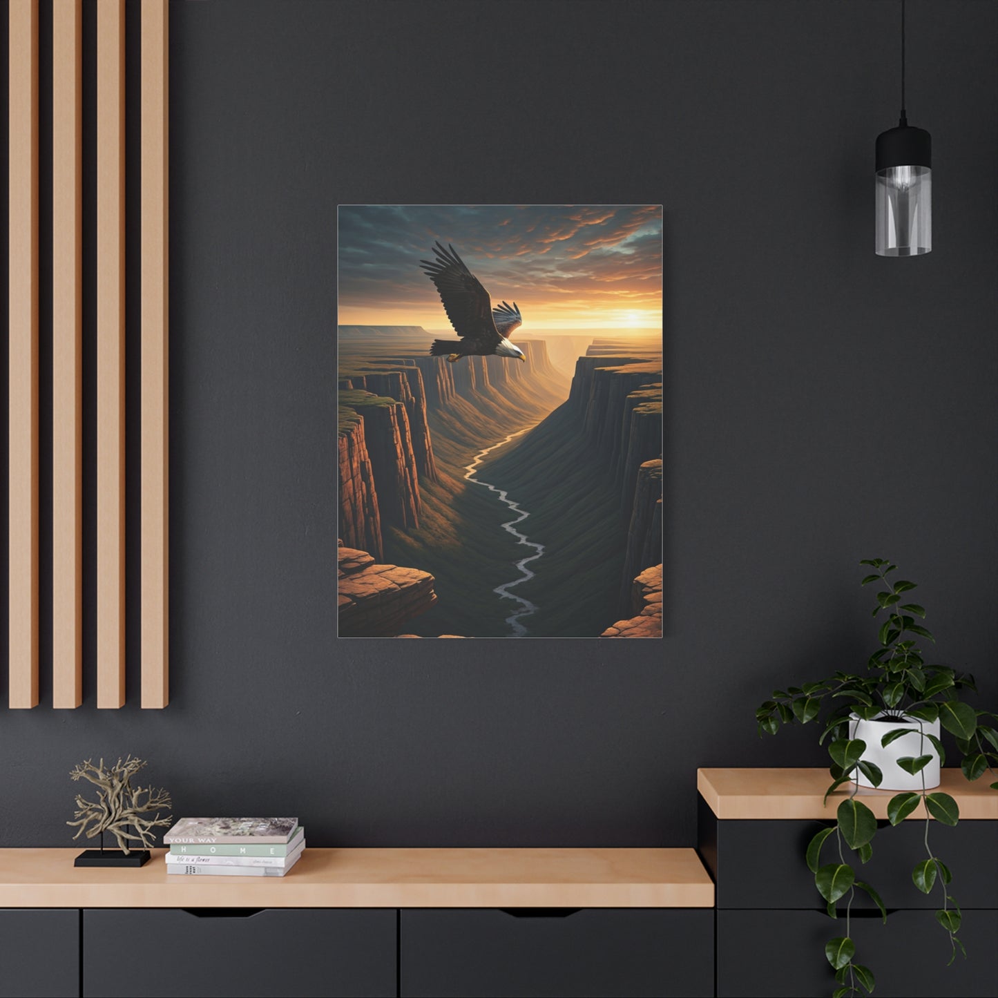 Eagle Over the Canyon Wall Art & Canvas Prints