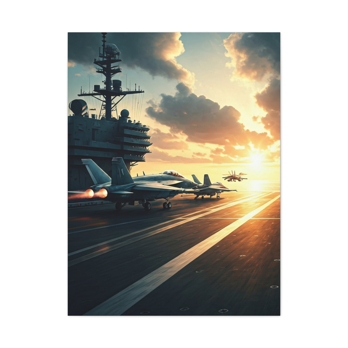 Aircraft Carrier Launch Mission Wall Art & Canvas Prints