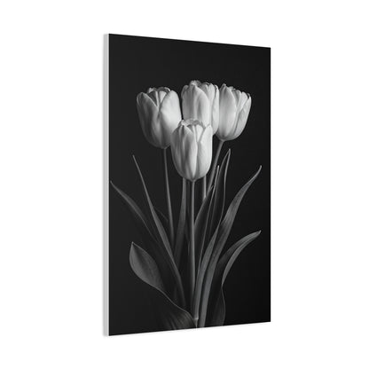 Graceful Tulip Trio Monochrome Wall Art & Canvas Prints
