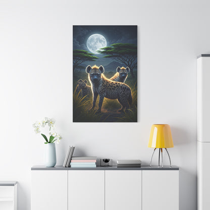 Moonlit Hyena Guardians Wall Art & Canvas Prints