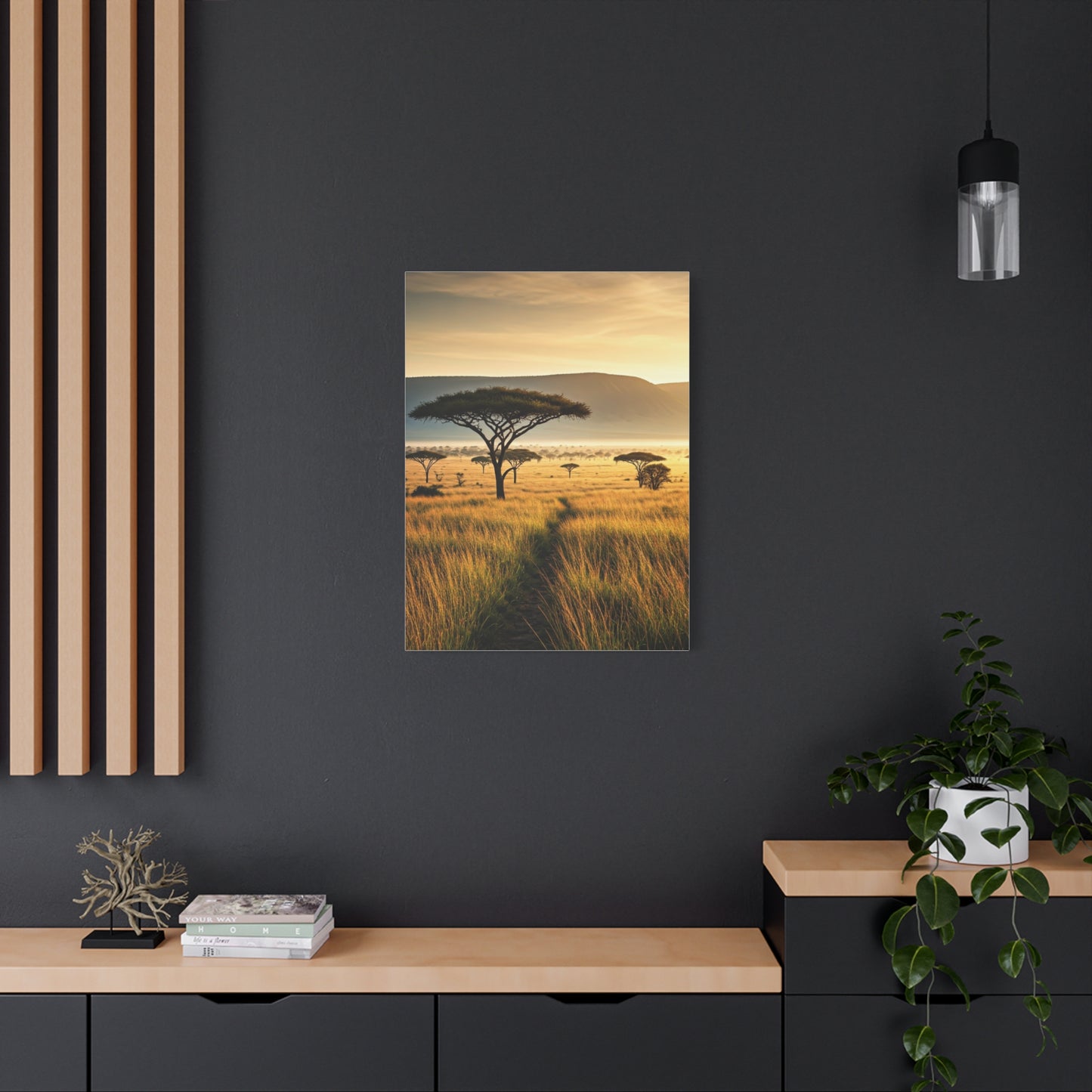 Golden Savannah Acacia Tree Horizon Wall Art & Canvas Prints