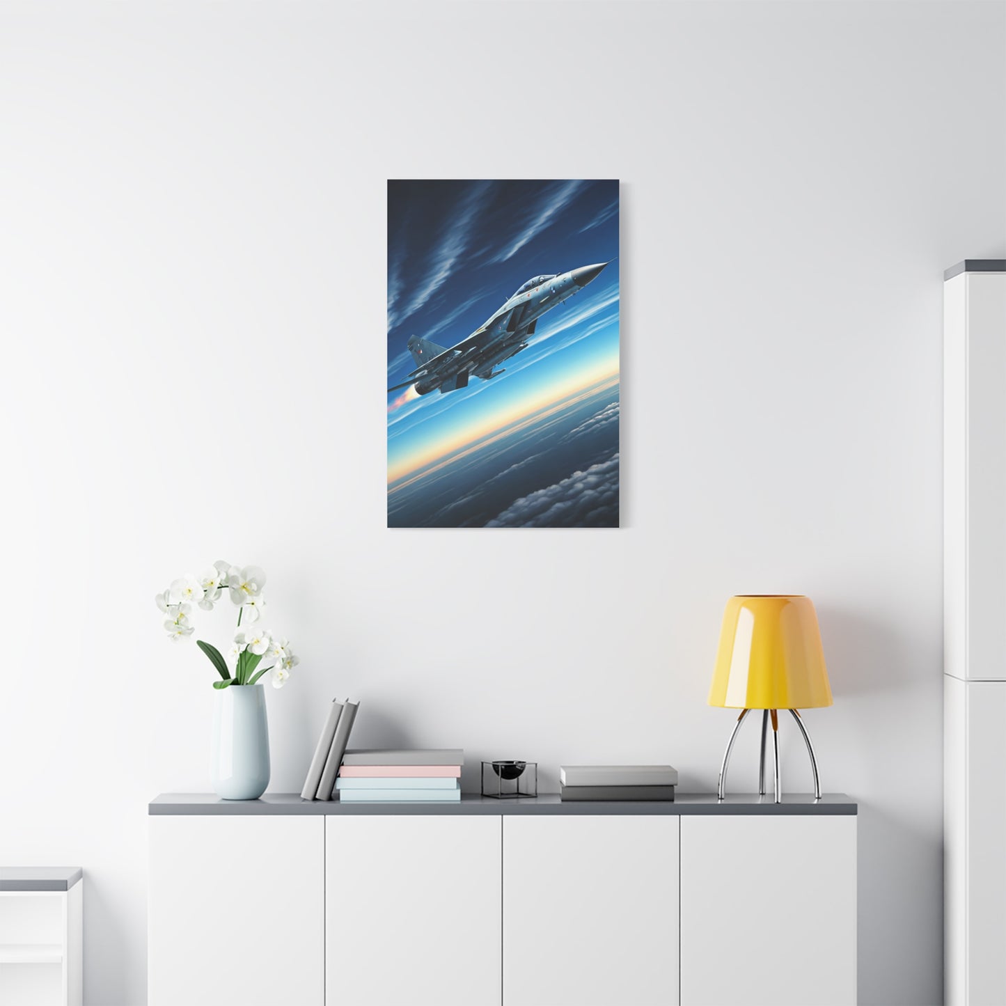 High-Speed Fighter Jet Sky Flight Wall Art & Canvas Prints
