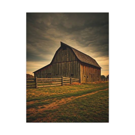 Stormy Horizon Rustic Barn Wall Art & Canvas Prints