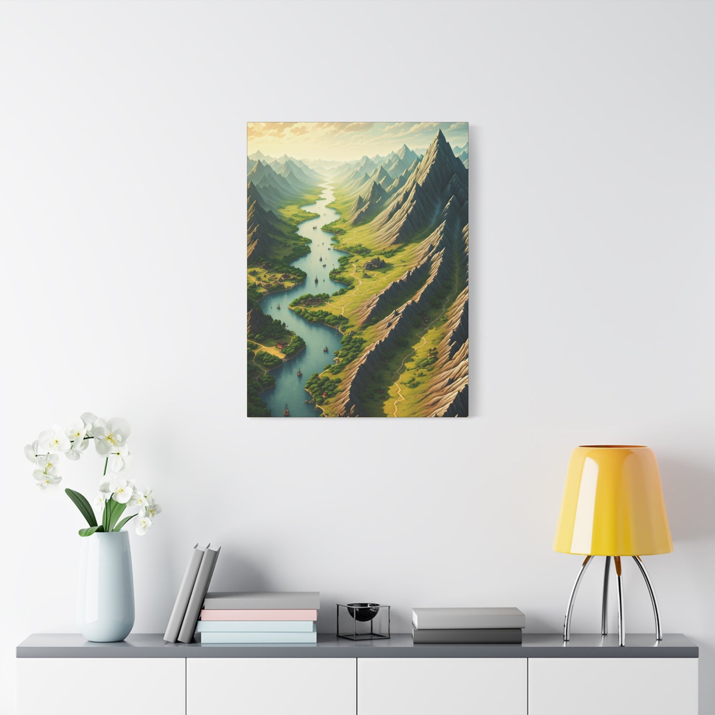 Mountain River Valley Wall Art & Canvas Prints