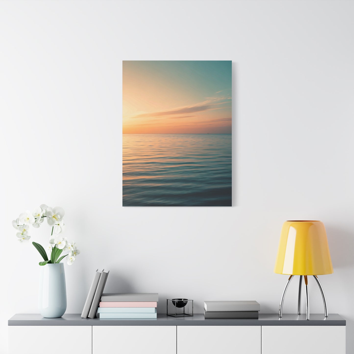 Tranquil Sunset Sea Horizon Wall Art & Canvas Prints