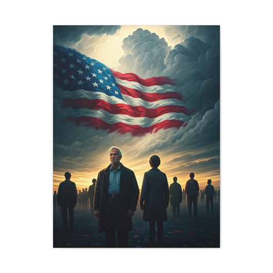American Flag Gathering of Hope Wall Art & Canvas Prints
