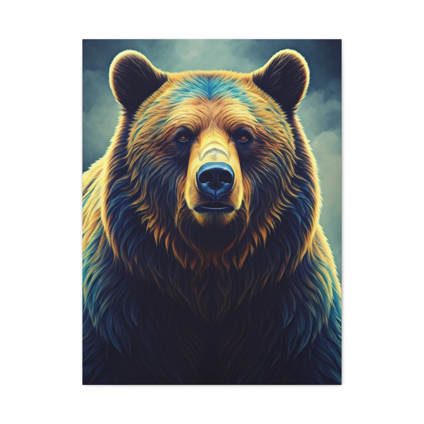 Golden Light Grizzly Face Wall Art & Canvas Prints