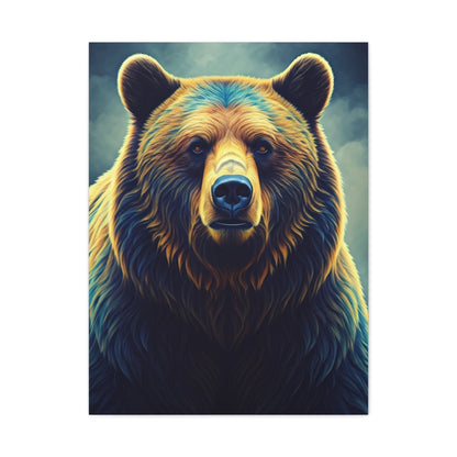 Golden Light Grizzly Face Wall Art & Canvas Prints