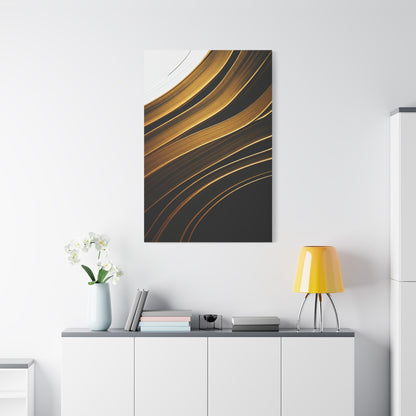 Golden Wave Abstract Wall Art & Canvas Prints