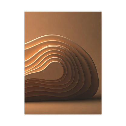 Sculpted Bronze Wave Form Wall Art & Canvas Prints