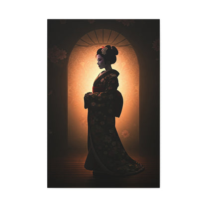 Silent Elegance Geisha Portrait Wall Art & Canvas Prints