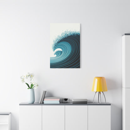 Azure Crest Wave Abstract Wall Art & Canvas Prints