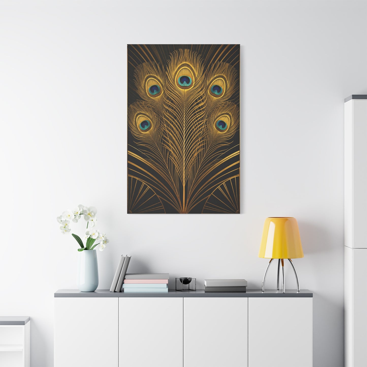 Gilded Peacock Elegance Wall Art & Canvas Prints