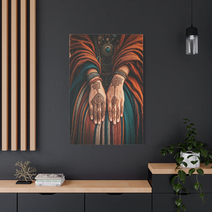 Henna Adorned Hands Bohemian Ritual Wall Art & Canvas Prints