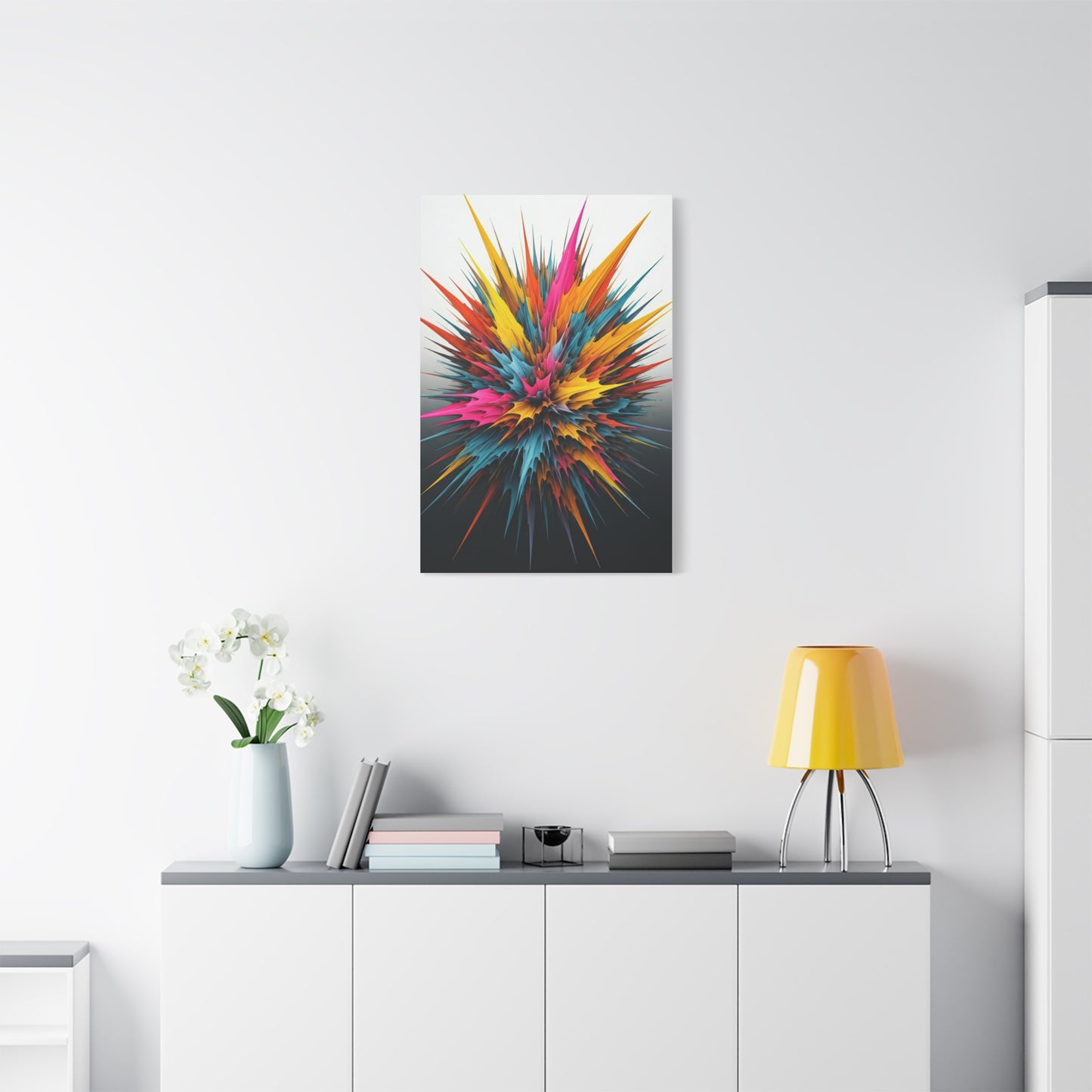 Explosive Color Bloom Abstract Wall Art & Canvas Prints