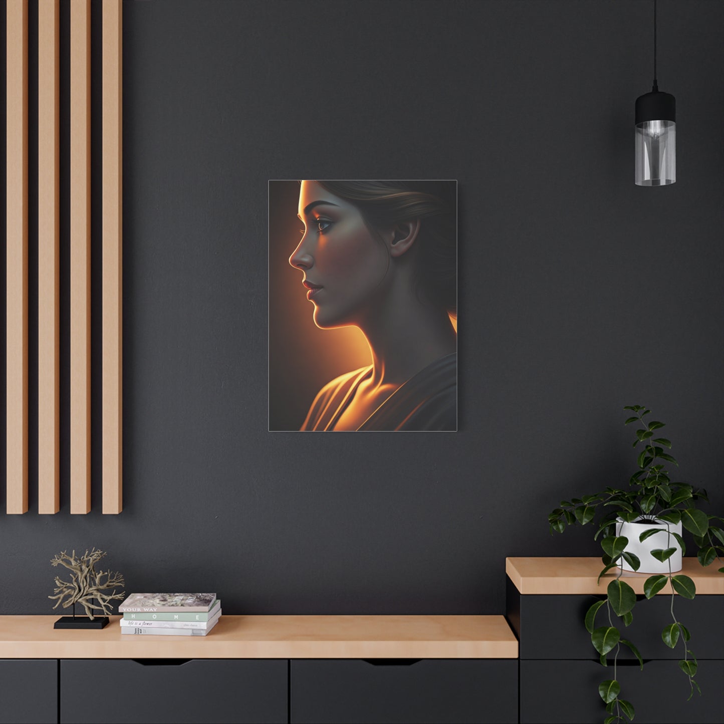 Soft Profile Glow Portrait Wall Art & Canvas Prints