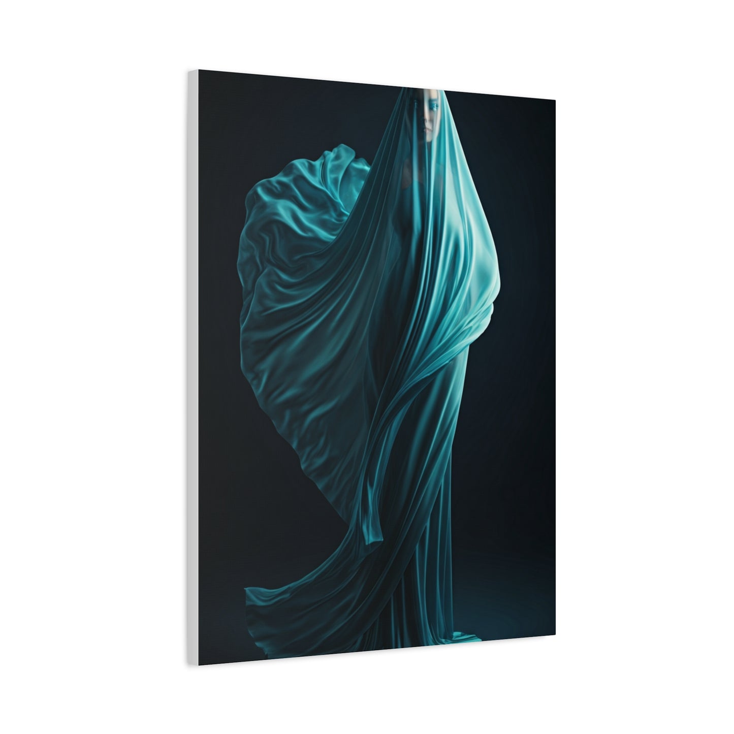 Flowing Blue Fabric Form Wall Art & Canvas Prints