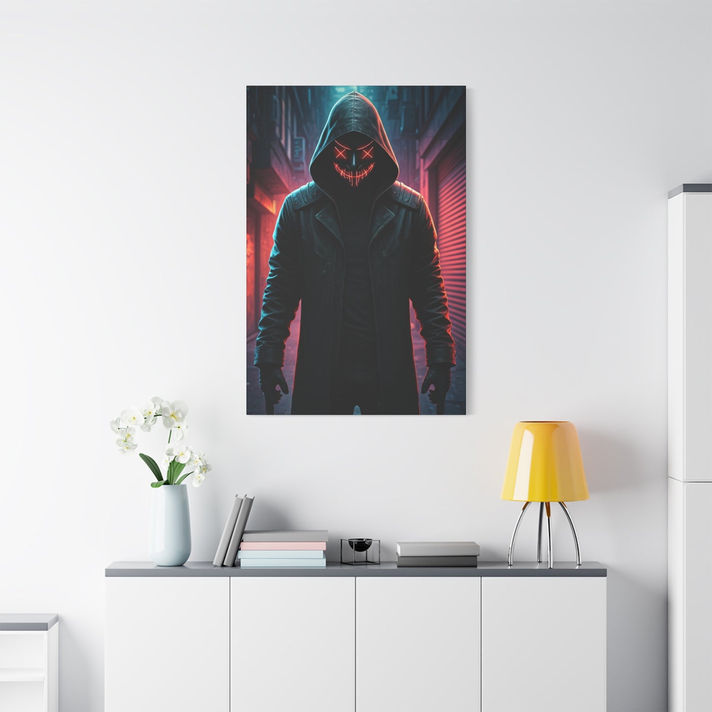 Crimson Smile Night Enforcer Wall Art & Canvas Prints