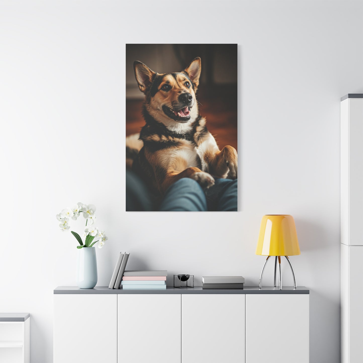 Happy Paws Cuddle Moment Wall Art & Canvas Print