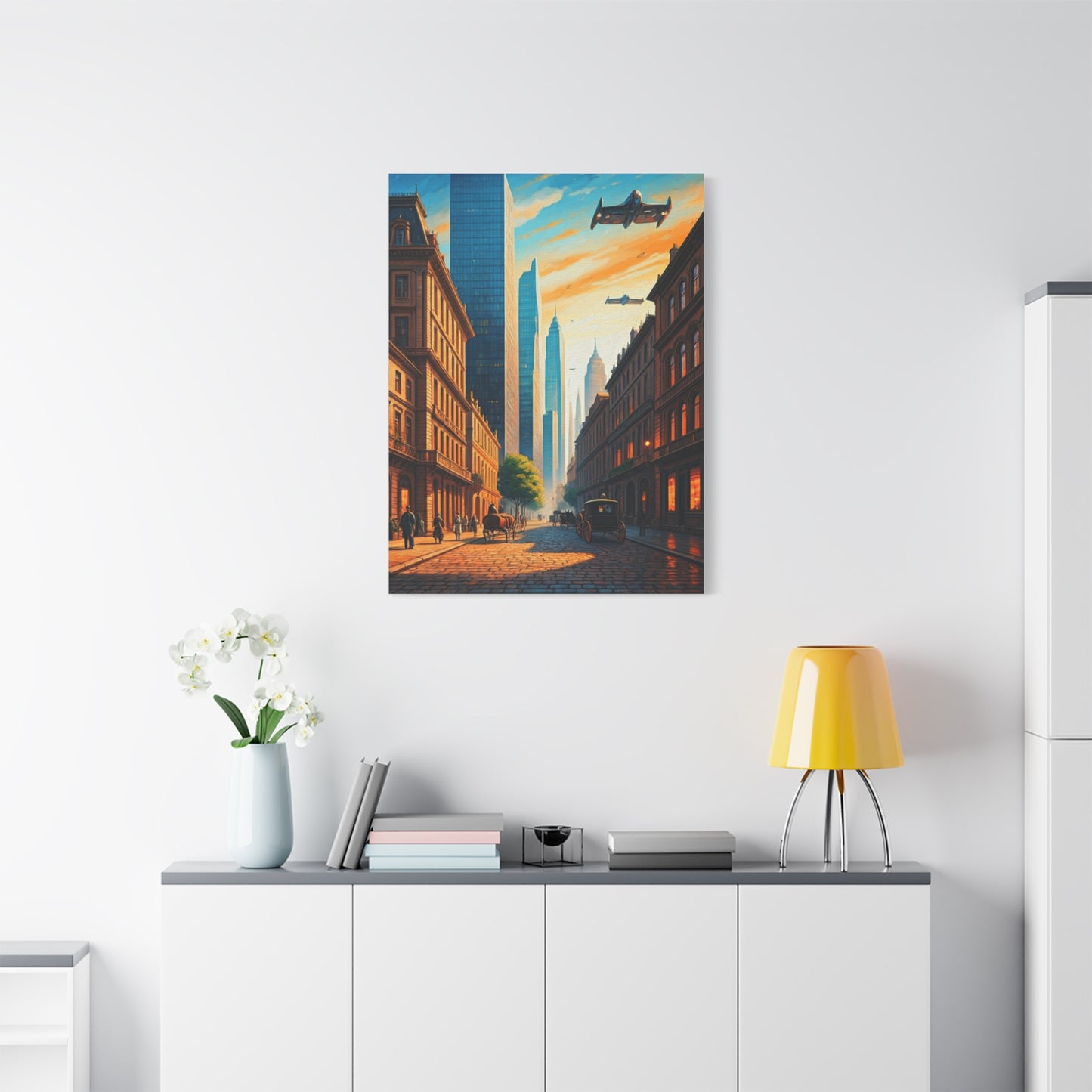 Futuristic Skyline Cityscape Wall Art & Canvas Prints