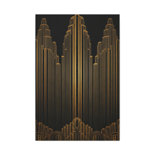 Golden Metropolis Towers Wall Art & Canvas Prints
