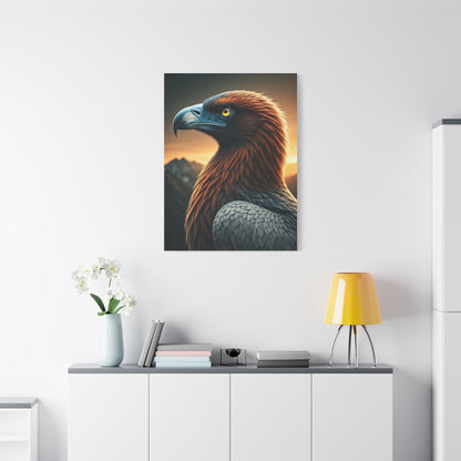 Golden Eagle with Vibrant Sunset Background Wall Art & Canvas Prints
