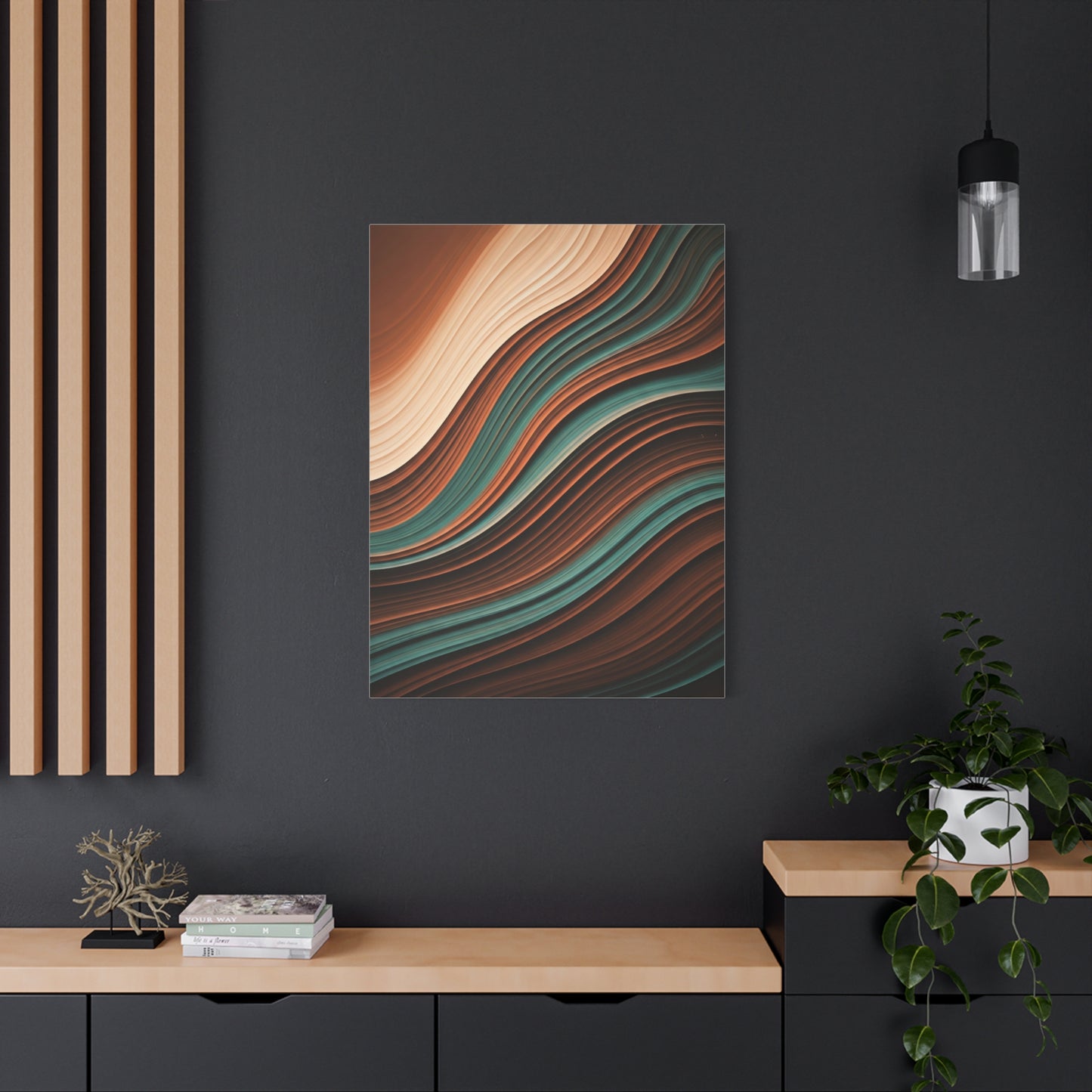 Earthtone Flow Harmony Abstract Wall Art & Canvas Prints