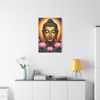 Golden Halo Buddha Close-Up Wall Art & Canvas Prints