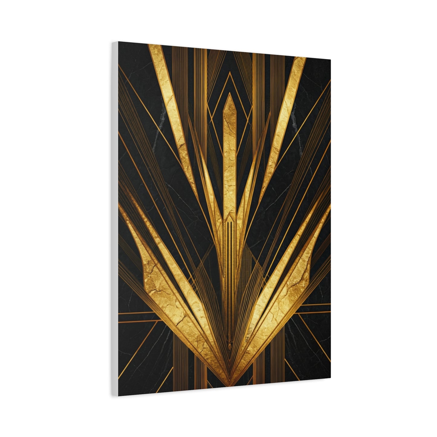 Black Marble Gold Deco Crown Wall Art & Canvas Prints