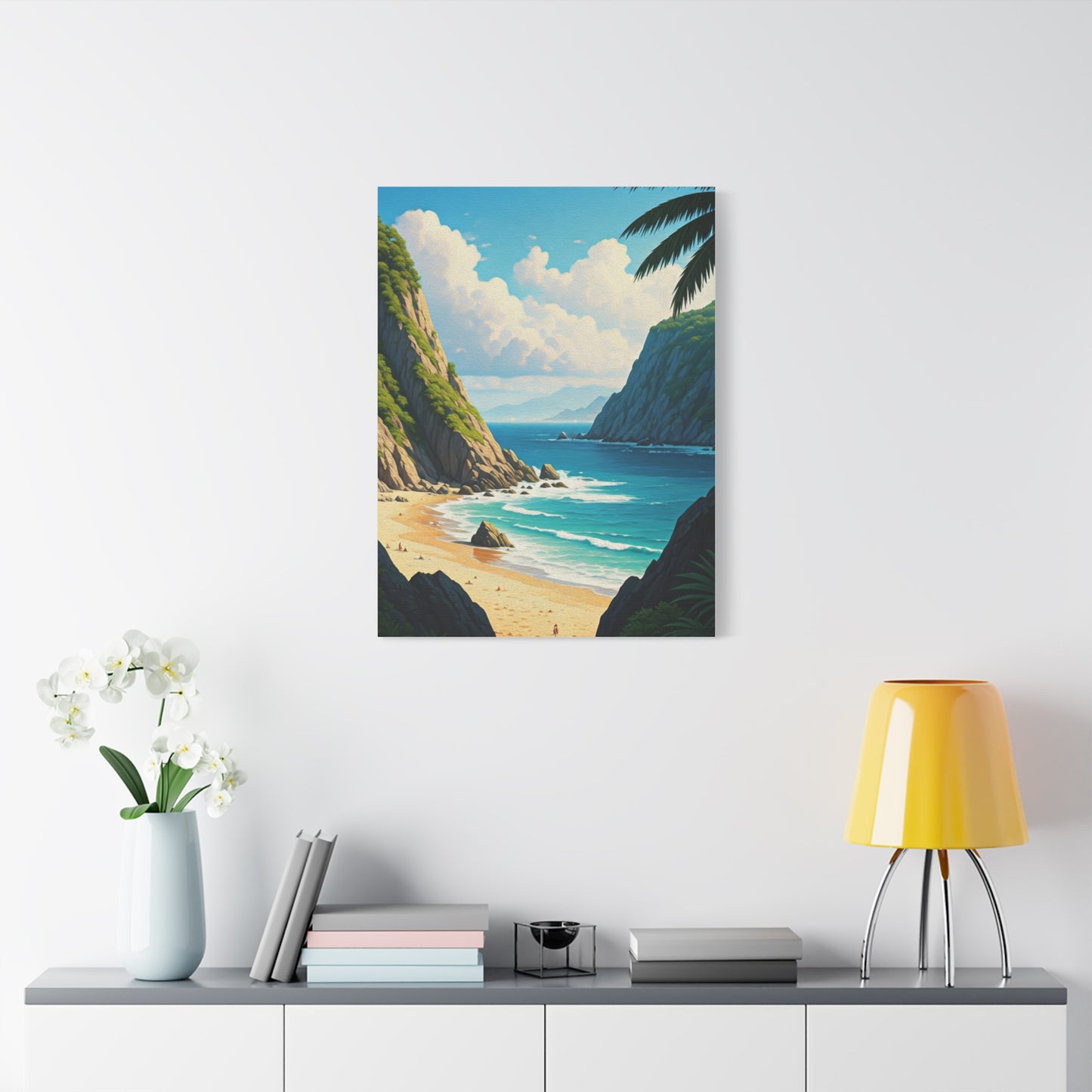 Hidden Cove Cliffside Beach Wall Art & Canvas Prints