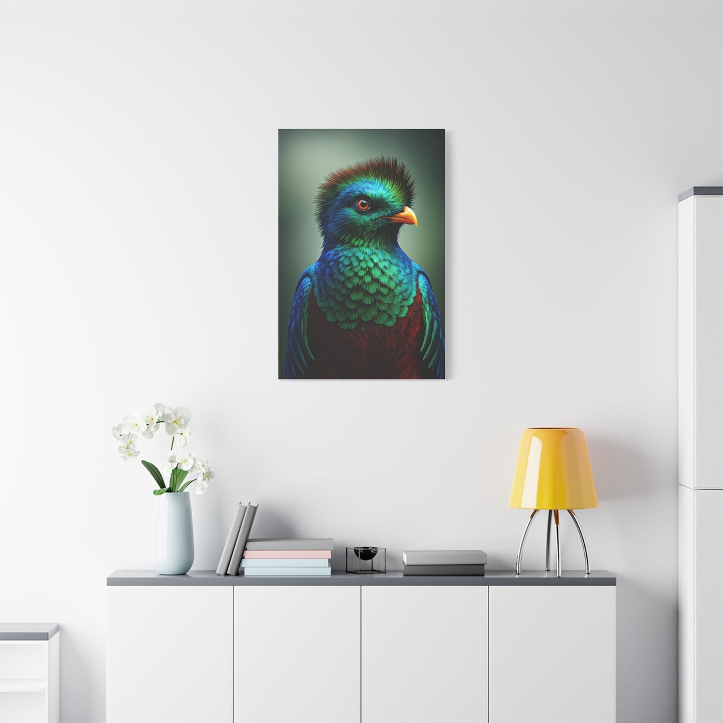 Iridescent Blue-Green Songbird Wall Art & Canvas Prints