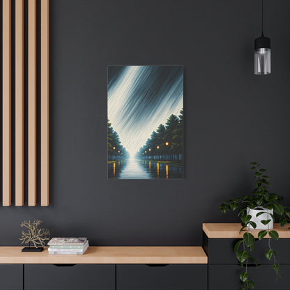 Night Avenue Light Flow Wall Art & Canvas Prints