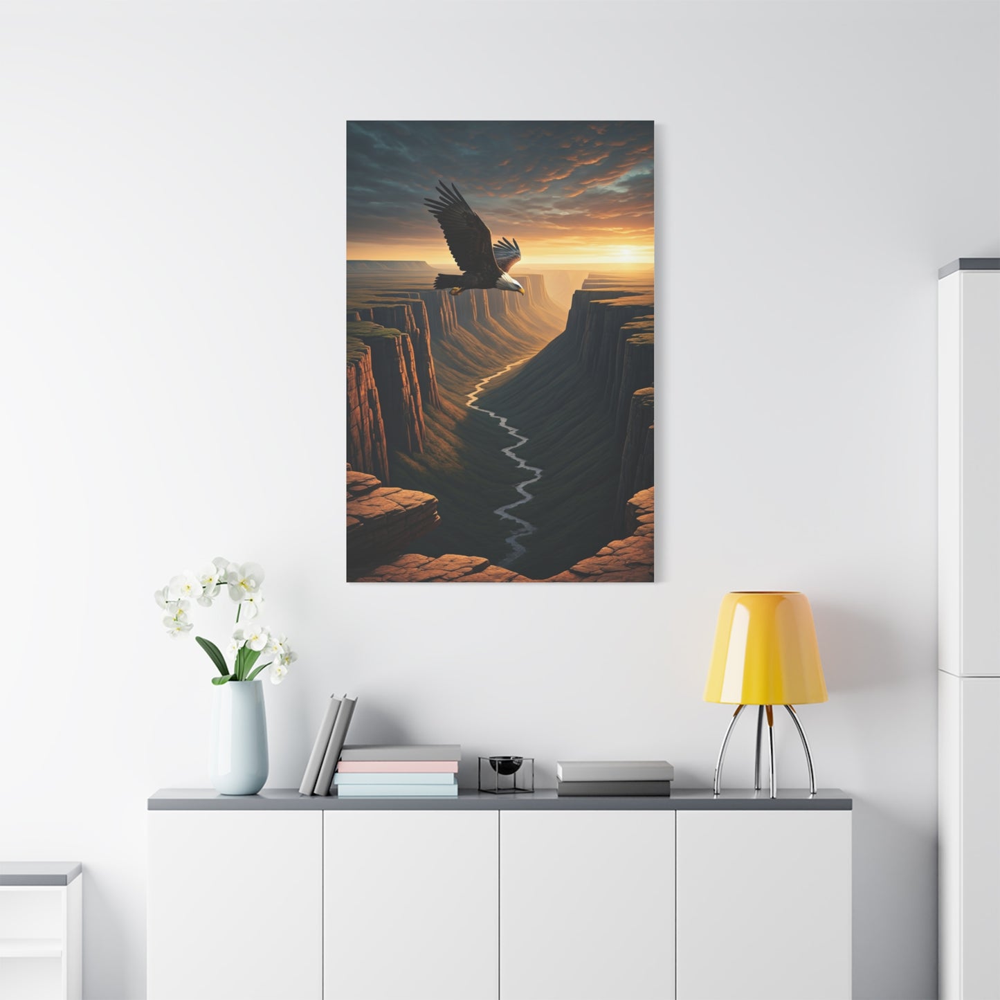Eagle Over the Canyon Wall Art & Canvas Prints