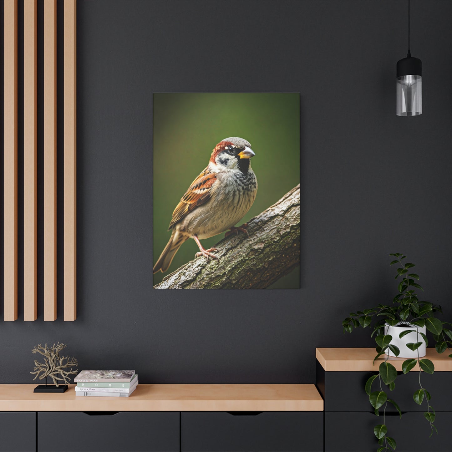 Charming Sparrow Close-Up Wall Art & Canvas Prints