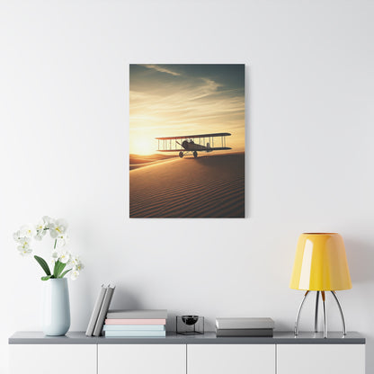 Desert Dawn Biplane Flight Wall Art & Canvas Prints