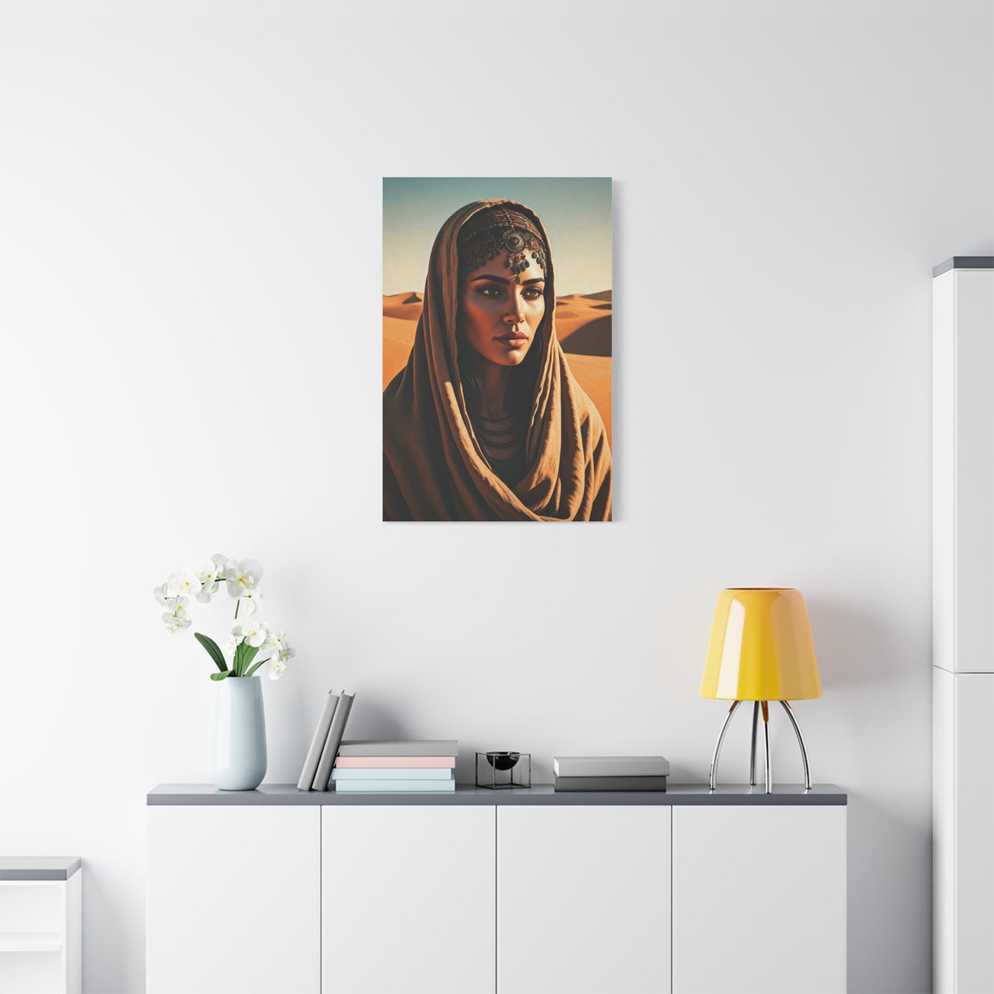 Desert Veil Bohemian Woman Wall Art & Canvas Prints