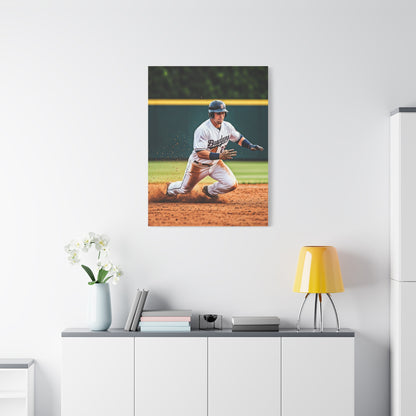 Baseball Slide Into Base Champion Wall Art & Canvas Prints