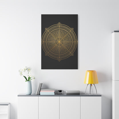 Golden Compass Deco Mandala Wall Art & Canvas Prints