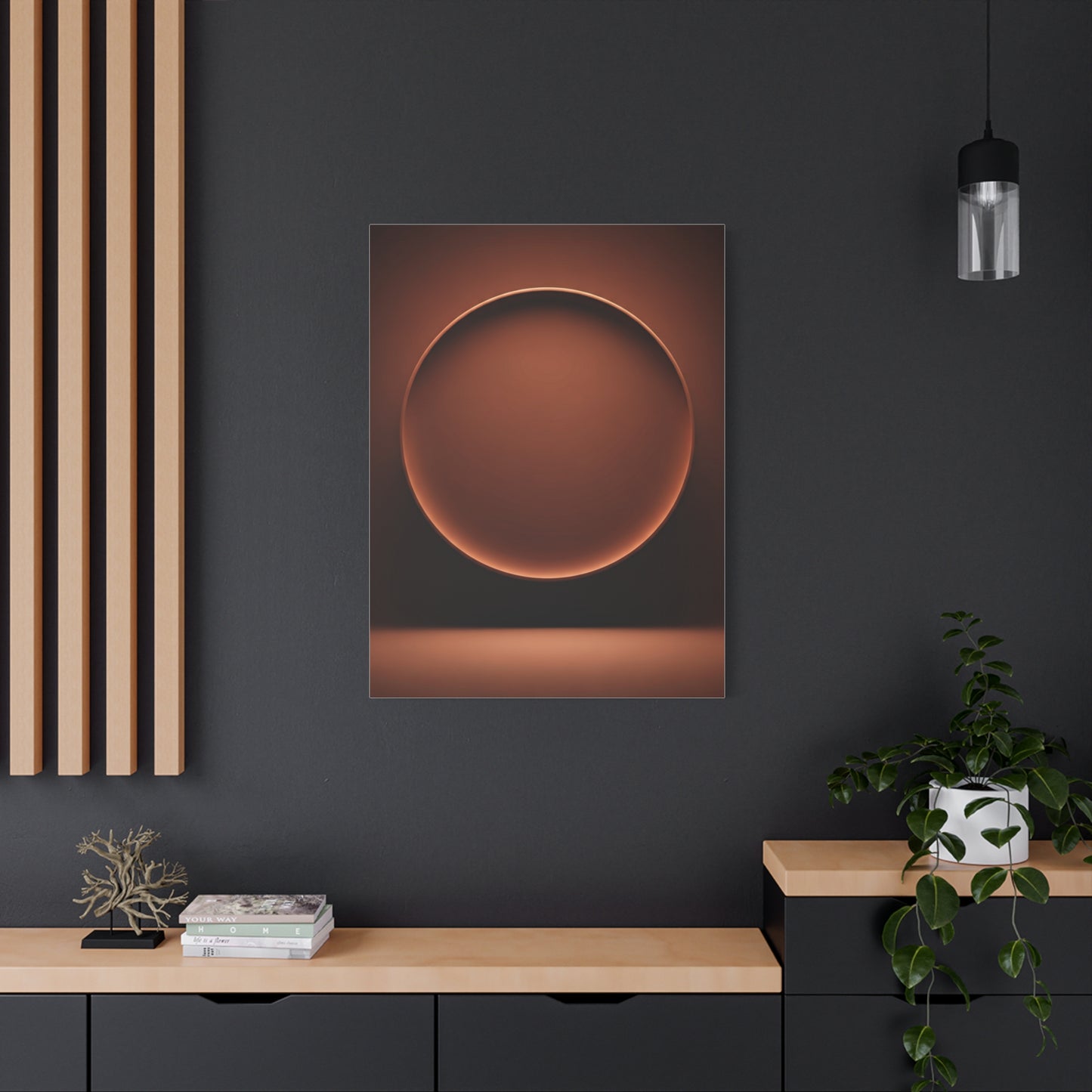 Luminous Bronze Sphere Minimal Wall Art & Canvas Prints