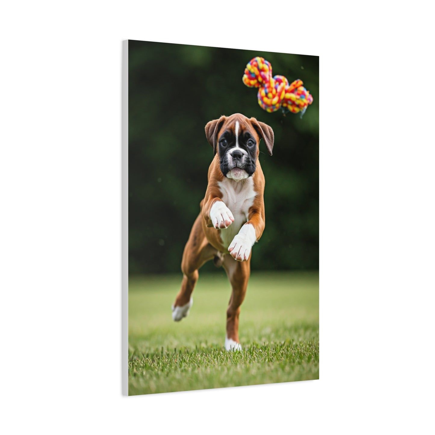 Playful Leap Boxer Wall Art & Canvas Print