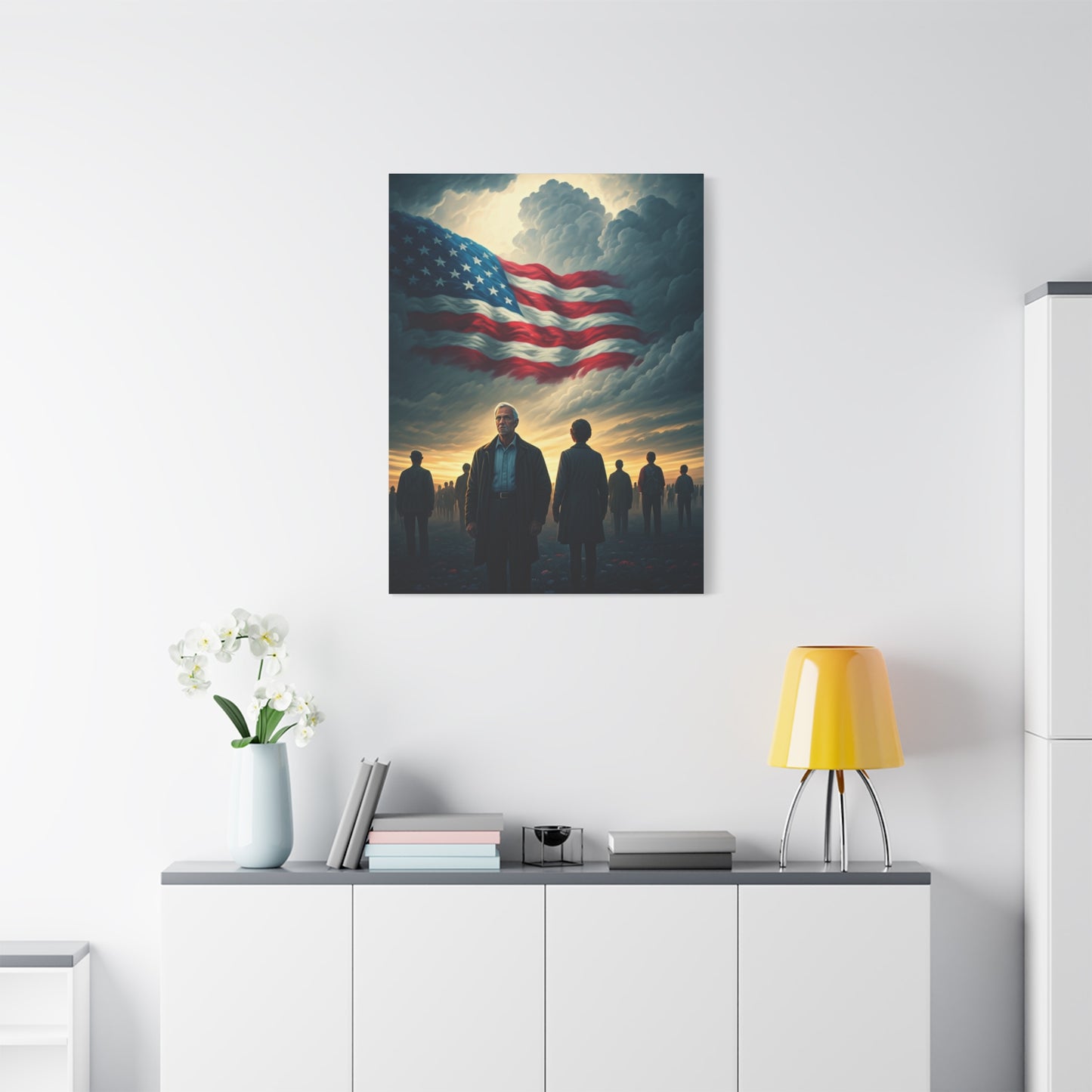 American Flag Gathering of Hope Wall Art & Canvas Prints
