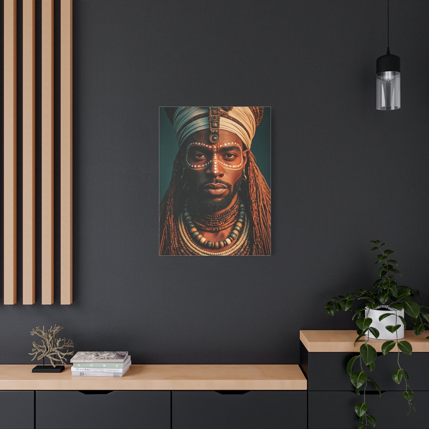 Tribal Essence Beaded Portrait Wall Art & Canvas Prints