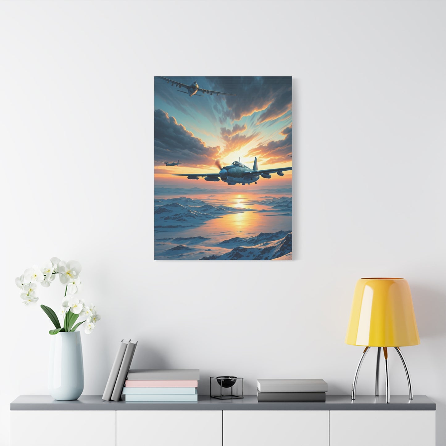 Dawn Jet Breakthrough Over the Clouds Wall Art & Canvas Prints