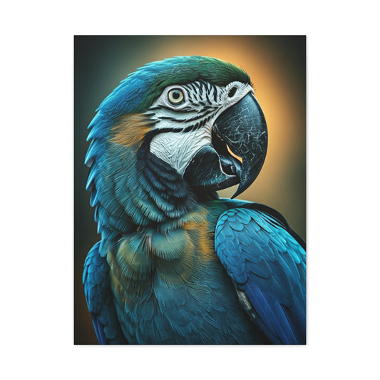 Blue Macaw with Vibrant Feathers Wall Art & Canvas Prints