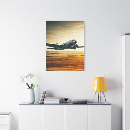 Golden Age Flight Over Desert Wall Art & Canvas Prints